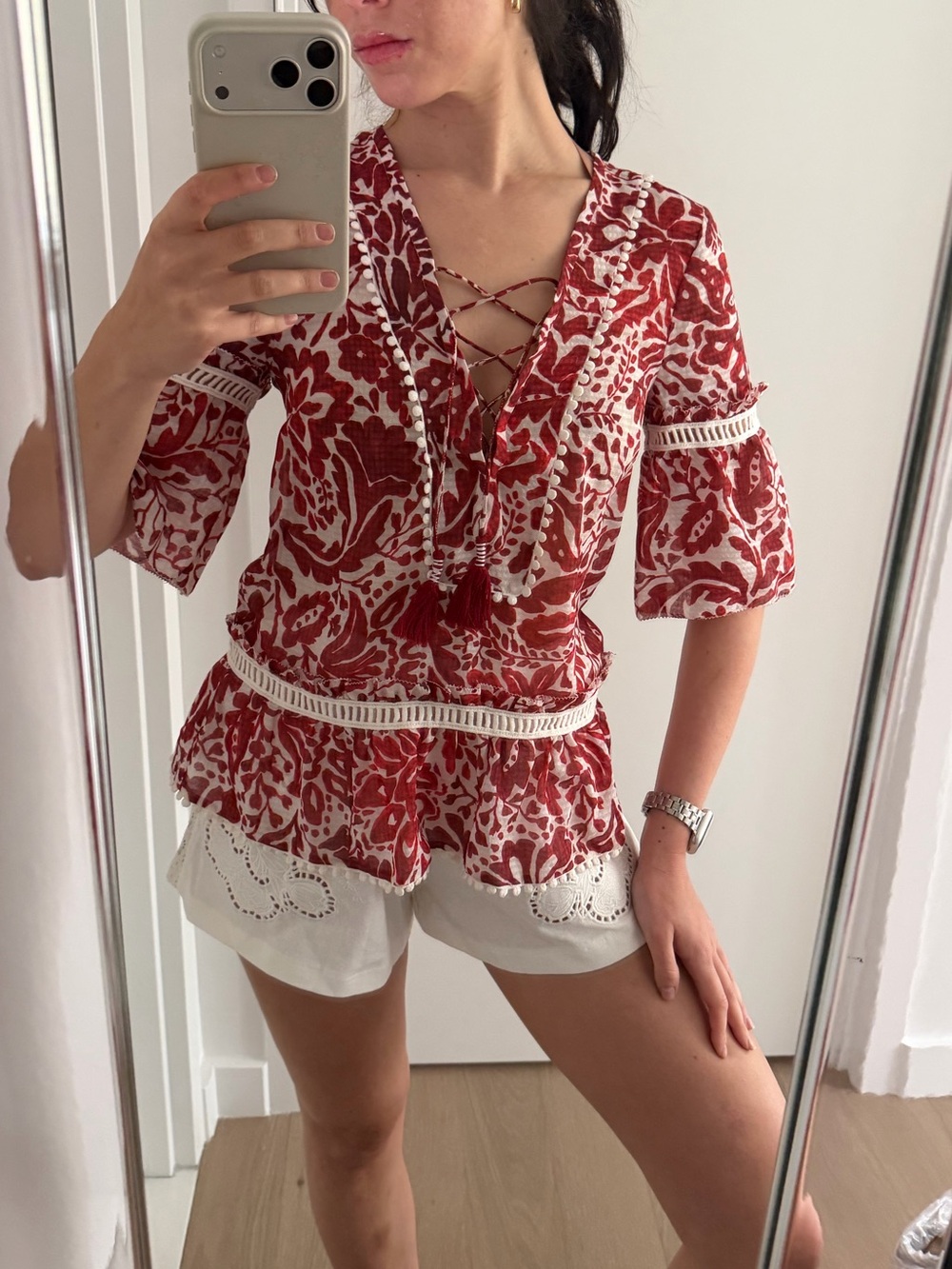 SAYLOR Alissa Boho Blouse Size XS